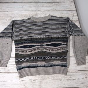 Vintage Jad 3D Neutral Tones Crewneck Sweater Size XL